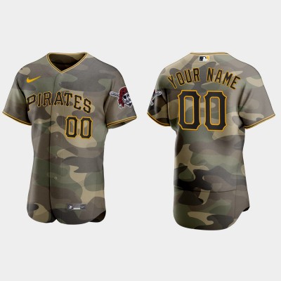 Pittsburgh Pirates Custom Men's Nike 2021 Armed Forces Day Authentic MLB Jersey Camo